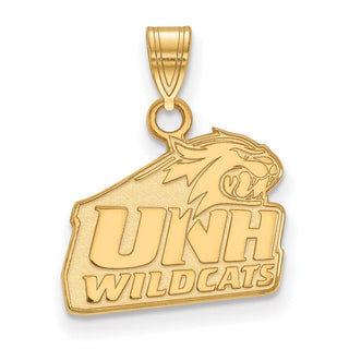 Sterling Silver Gold-plated LogoArt University of New Hampshire Small Pendant GP002UNH