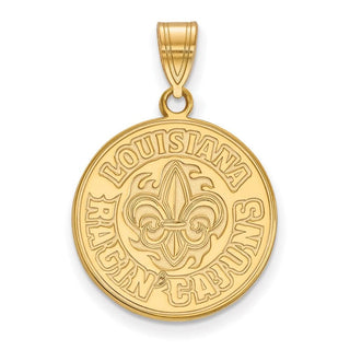 14k Gold LogoArt University of Louisiana at Lafayette Large Pendant