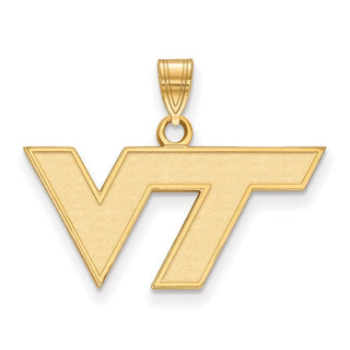 14k Gold LogoArt Virginia Tech V-T Small Pendant