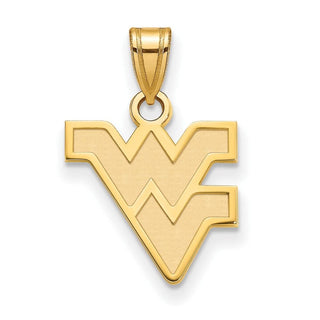 14k Gold LogoArt West Virginia University W-V Small Pendant