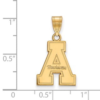 10k Gold LogoArt Appalachian State University Medium Pendant