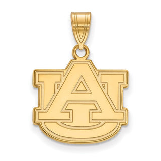 Sterling Silver Gold-plated LogoArt Auburn University A-U Medium Pendant