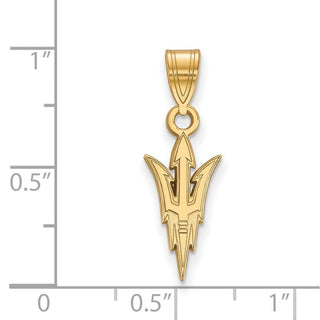 14k Gold LogoArt Arizona State University Pitchfork Medium Pendant