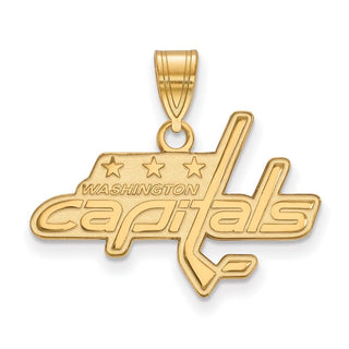 10k Gold NHL LogoArt Washington Capitals Medium Pendant