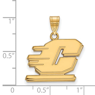10k Gold LogoArt Central Michigan University Letter C Medium Pendant