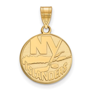 14k Gold NHL LogoArt New York Islanders Medium Pendant