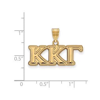 14k Gold LogoArt Kappa Kappa Gamma Sorority Greek Letters Medium Pendant