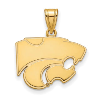 10k Gold LogoArt Kansas State University Wildcat Medium Pendant