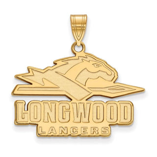 10k Gold LogoArt Longwood University Lancers Large Pendant