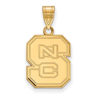 14k Gold LogoArt North Carolina State University N-C-S Medium Pendant