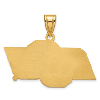 Sterling Silver Gold-plated LogoArt Oklahoma State University O-S-U Medium Pendant
