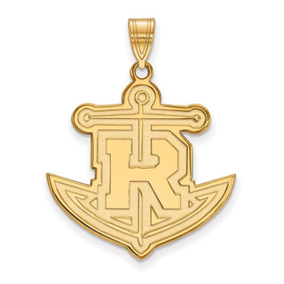 Sterling Silver Gold-plated LogoArt Rollins College Anchor Extra Large Pendant