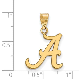 14k Gold LogoArt University of Alabama Letter A Medium Pendant