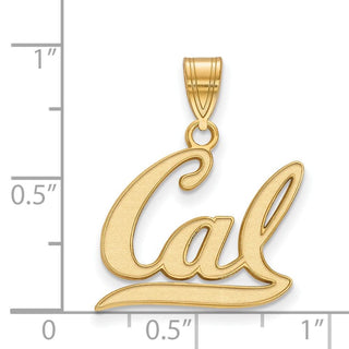 Sterling Silver Gold-plated LogoArt University of California Berkeley Medium Pendant