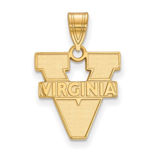 Sterling Silver Gold-plated LogoArt University of Virginia Medium Pendant