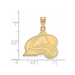 10k Gold NHL LogoArt Colorado Avalanche Letter A Large Pendant