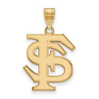 10k Gold LogoArt Florida State University F-S Large Pendant