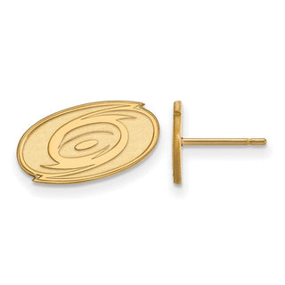 10k Gold NHL LogoArt Carolina Hurricanes Extra Small Post Earrings