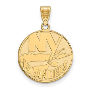 14k Gold NHL LogoArt New York Islanders Large Pendant