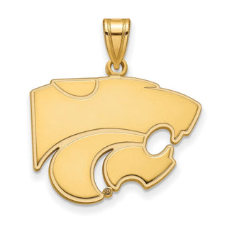 10k Gold LogoArt Kansas State University Wildcat Large Pendant