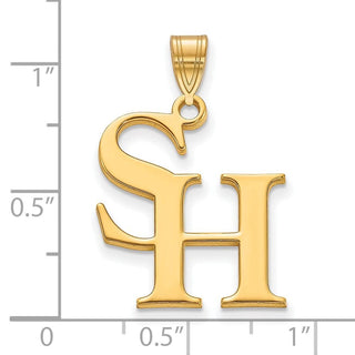 Sterling Silver Gold-plated LogoArt Sam Houston State University Large Pendant