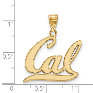 Sterling Silver Gold-plated LogoArt University of California Berkeley Large Pendant