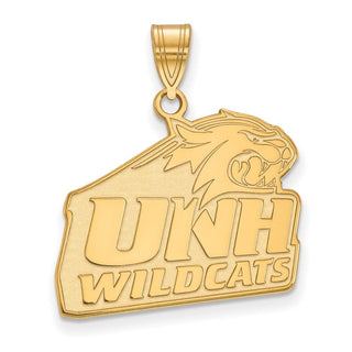 Sterling Silver Gold-plated LogoArt University of New Hampshire Large Pendant