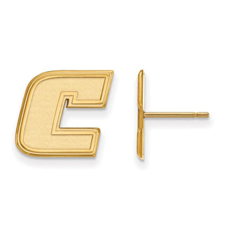 14k Gold LogoArt University of Tennessee at Chattanooga Letter C Small Post Earrings