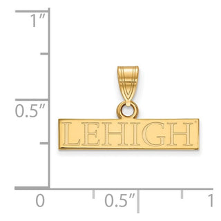 10k Gold LogoArt Lehigh University Small Bar Pendant