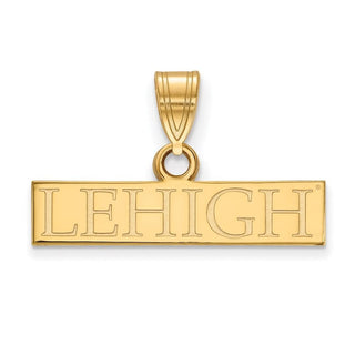 14k Gold LogoArt Lehigh University Small Bar Pendant