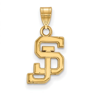 Sterling Silver Gold-plated LogoArt San Jose State University S-J Small Pendant