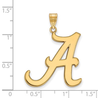 14k Gold LogoArt University of Alabama Letter A Extra Large Pendant