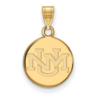 Sterling Silver Gold-plated LogoArt University of New Mexico Small Pendant