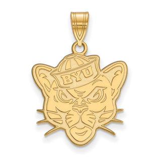 10k Gold LogoArt Brigham Young University Cougar Large Pendant