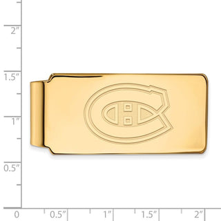 Sterling Silver Gold-plated NHL LogoArt Montreal Canadiens Money Clip