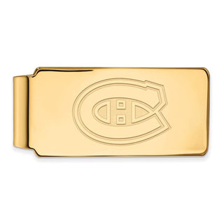 Sterling Silver Gold-plated NHL LogoArt Montreal Canadiens Money Clip