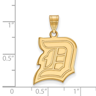 14k Gold LogoArt Duquesne University Letter D Large Pendant