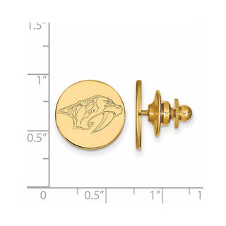 14k Gold NHL LogoArt Nashville Predators Lapel Pin