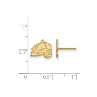 10k Gold NHL LogoArt Colorado Avalanche Letter A Extra Small Post Earrings
