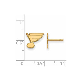 14k Gold NHL LogoArt St. Louis Blues Extra Small Post Earrings