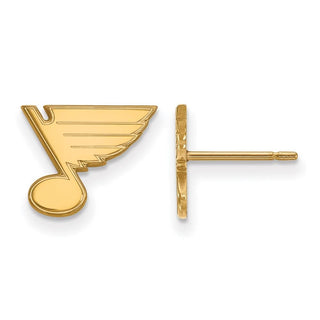 14k Gold NHL LogoArt St. Louis Blues Extra Small Post Earrings