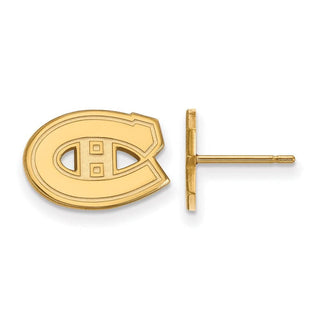 10k Gold NHL LogoArt Montreal Canadiens Extra Small Post Earrings