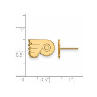 10k Gold NHL LogoArt Philadelphia Flyers Extra Small Post Earrings