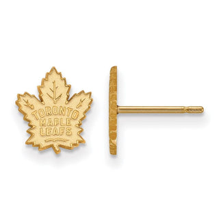10k Gold NHL LogoArt Toronto Maple Leafs Extra Small Post Earrings