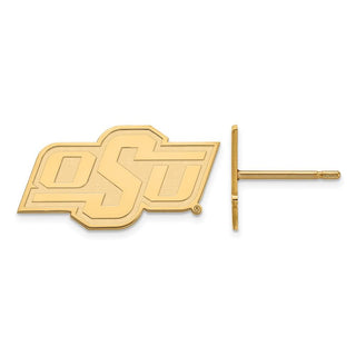 14k Gold LogoArt Oklahoma State University O-S-U Extra Small Post Earrings