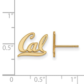 10k Gold LogoArt University of California Berkeley Extra Small Post Earrings