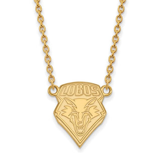 14k Gold LogoArt University of New Mexico Large Pendant 18 inch Necklace 4Y007UNM-18