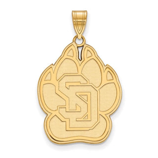 14k Gold LogoArt University of South Dakota Extra Large Pendant