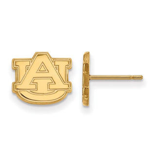10k Gold LogoArt Auburn University A-U Extra Small Post Earrings