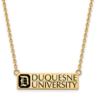 Sterling Silver w/Gold-plating LogoArt Duquesne U Enamel Large Pendant w/Necklace